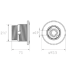RETORNO ARO BLANCO RH 1 1/2" "VULCANO" - Imagen 2